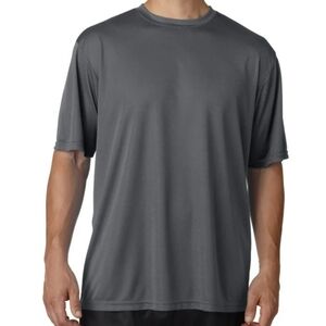 A4 Men's Cooling Performance Baseball Crew T-Shirt Grey